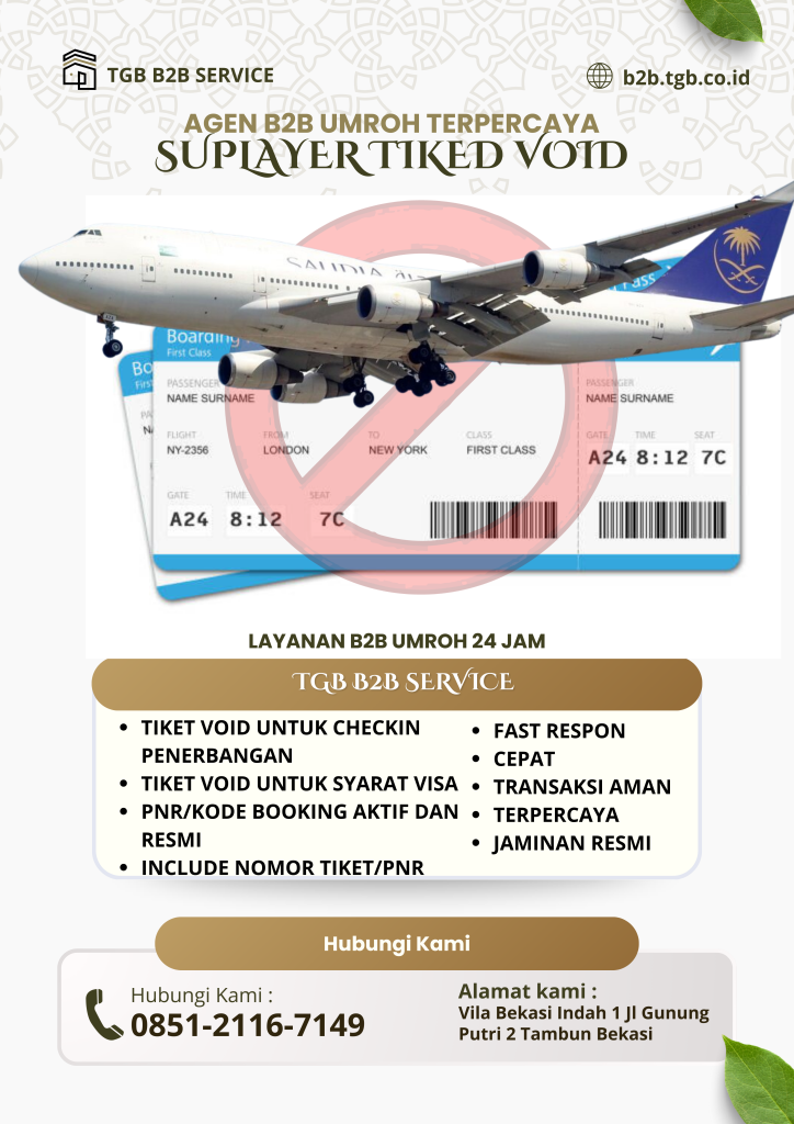 Apakah Umroh Harus Tiket PP dan Kenapa Kita Buat Tiket Void?