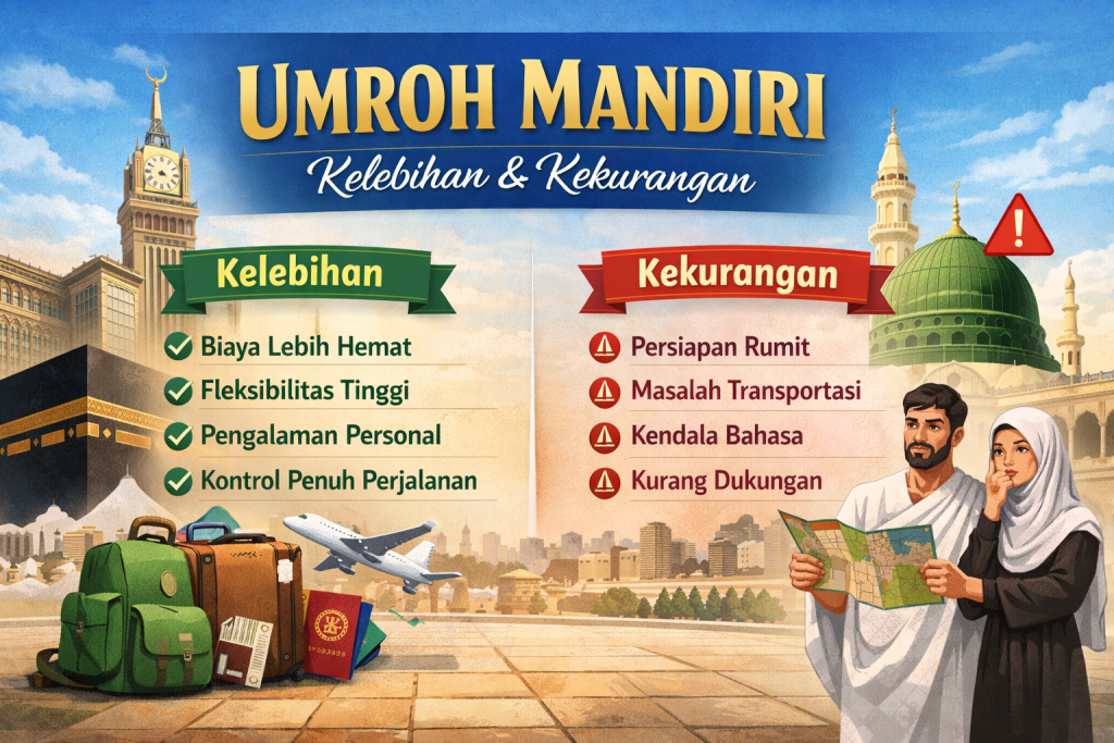 ChatGPT Image 12 Feb 2026, 11.49.00 KELEBIHAN DAN KEKURANGAN UMROH MANDIRI - JASA UMROH MANDIRI PT TUBAGUS GLOBAL BUSINESS - TGB B2B SERVICE