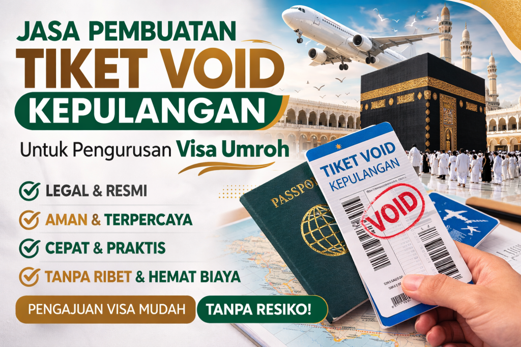 Jasa Pembuatan Tiket Void Kepulangan Resmi Plus PNR dan E-Tiket Issued - Untuk Keperluan Checkin Bandara dan Bisa Untuk Persyaratan Pembuatan Visa - TGB B2B SERVICE - PT TUBAGUS GLOBAL BUSINESS