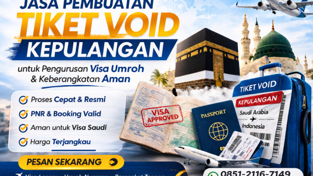 Jasa Pembuatan Tiket Void Kepulangan Resmi Plus PNR dan E-Tiket Issued / Dummy